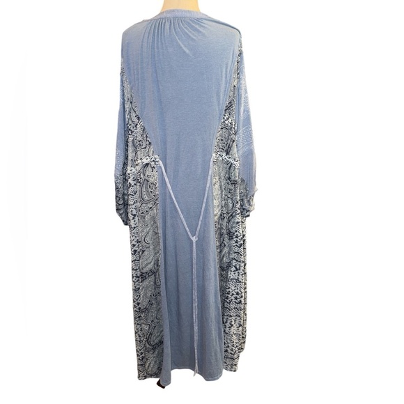 Free People Blue Patchwork Maxi Duster Dress - Picture 6 of 9